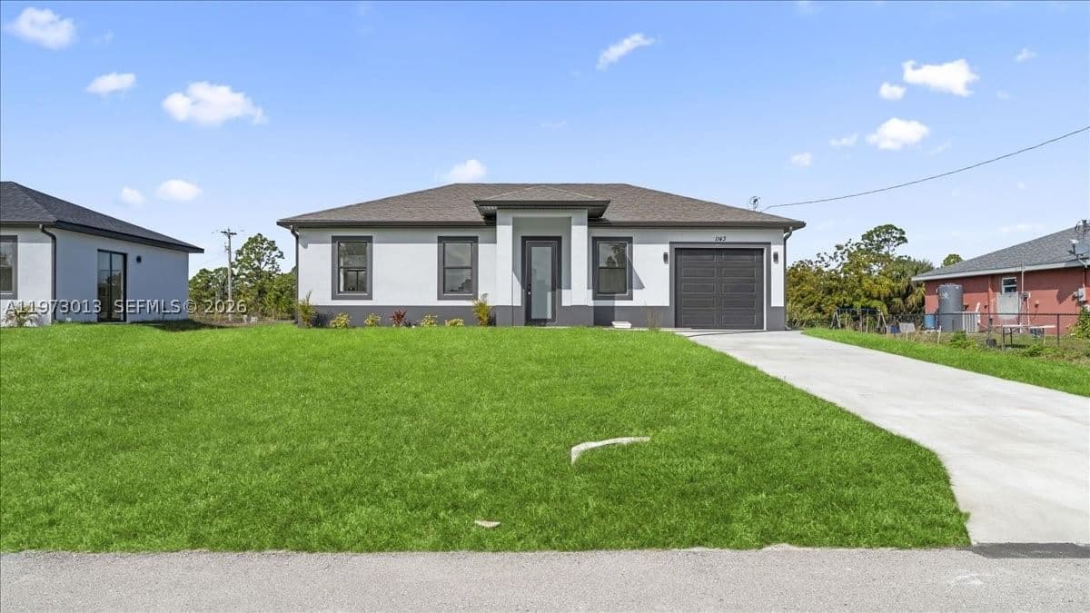 3-bedroom Single-Family Home — 1143 BARFIELD ST E, Lehigh Acres, FL 33974