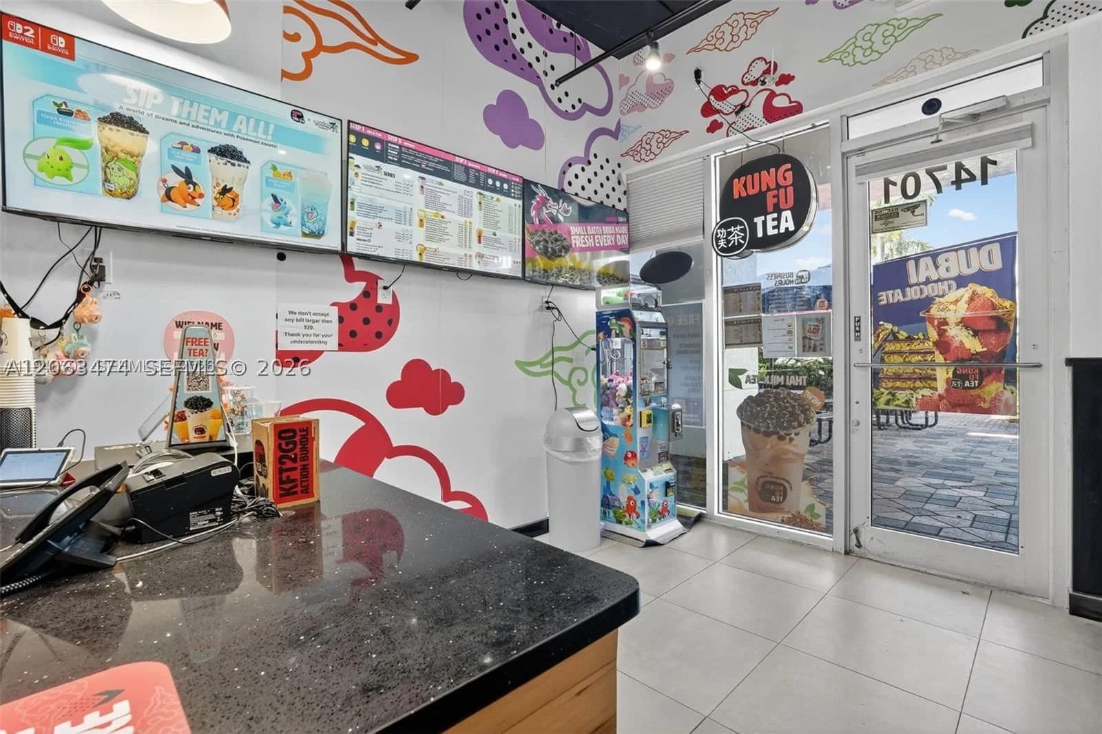 Mülk — Boba Tea Shop For Sale In North Miami Be, North Miami, FL 33181