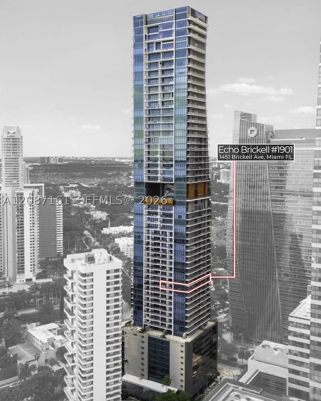 2+1 Condo — 1451 Brickell Ave #1901, Miami, FL 33131