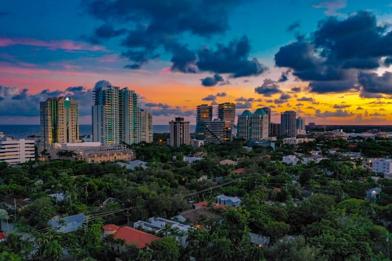 Coconut Grove, Miami havadan görünüm