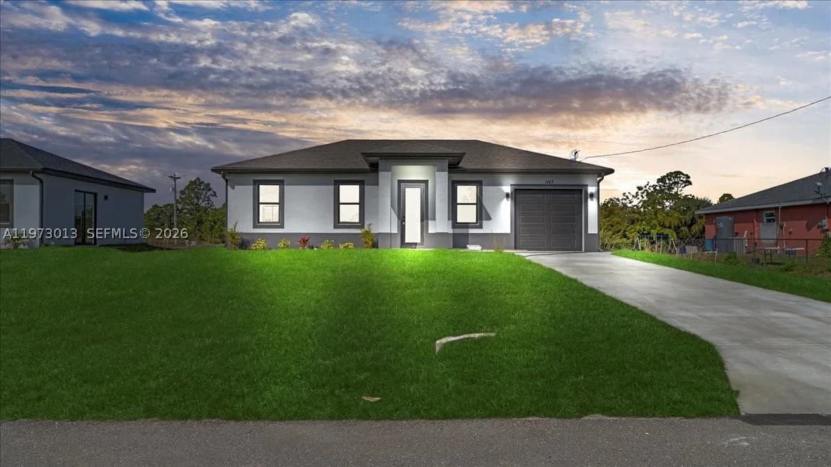 3-bedroom Single-Family Home — 1143 BARFIELD ST E, Lehigh Acres, FL 33974